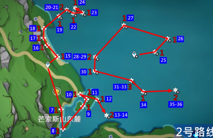 原神幽光星星采集路线图大全 82个海星收集点位图分享