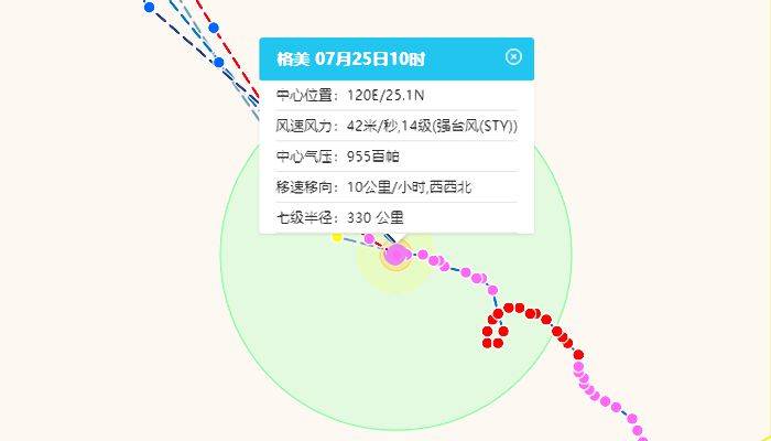 福建台风网第3号台风最新消息 台风“格美”今天下午至夜间将登陆福建