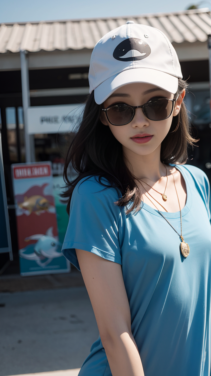 炎炎夏日：太阳眼镜+棒球帽瞬间能让你的头像秒变潮流女王高清女生头像推荐