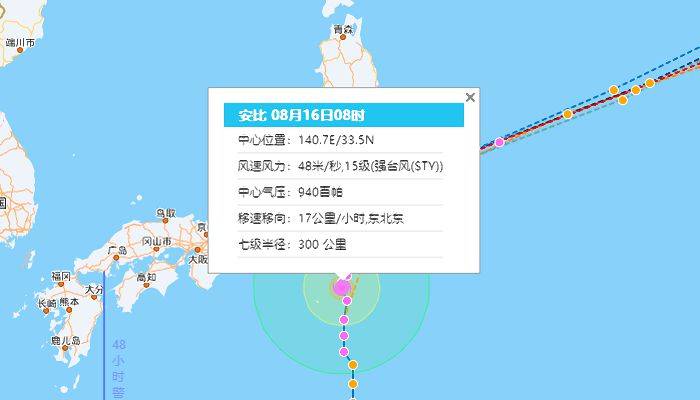 七号台风安比最新情况：已加强到15级超强台风级