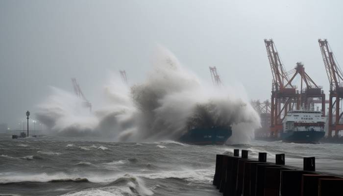 海南台风11号摩羯最新情况：受“摩羯”影响海口三港发布停运预警